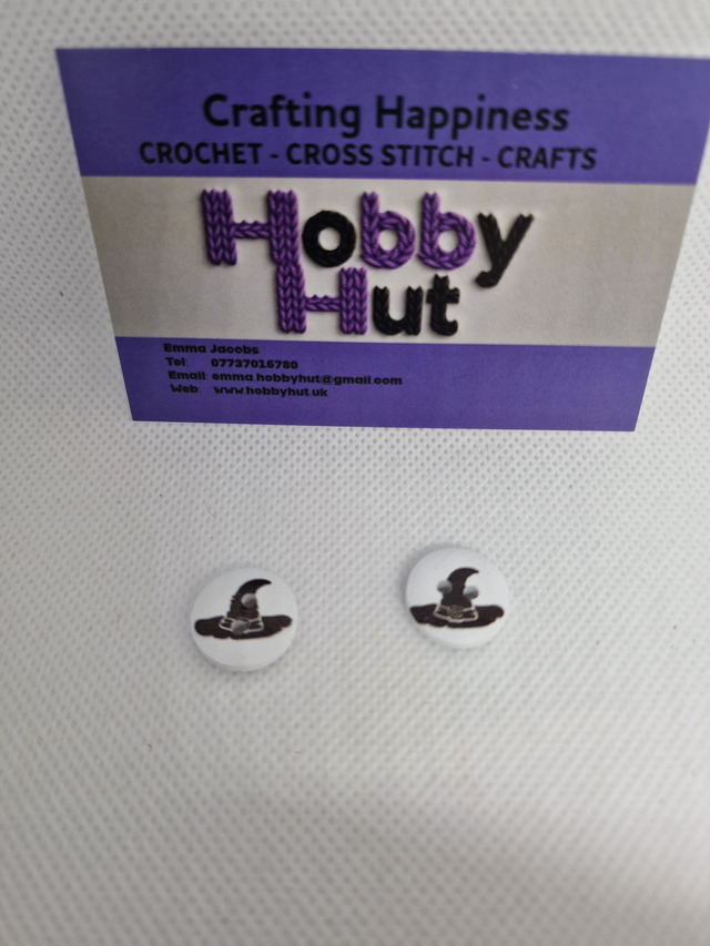 Halloween Witches Hat Buttons 