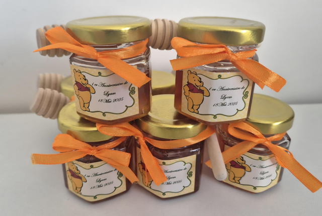 Pot de miel + cuillère 