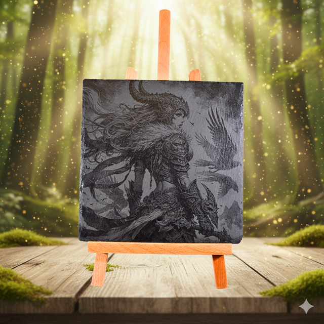 Guerrière des ténèbres Ardoise 25x25cm