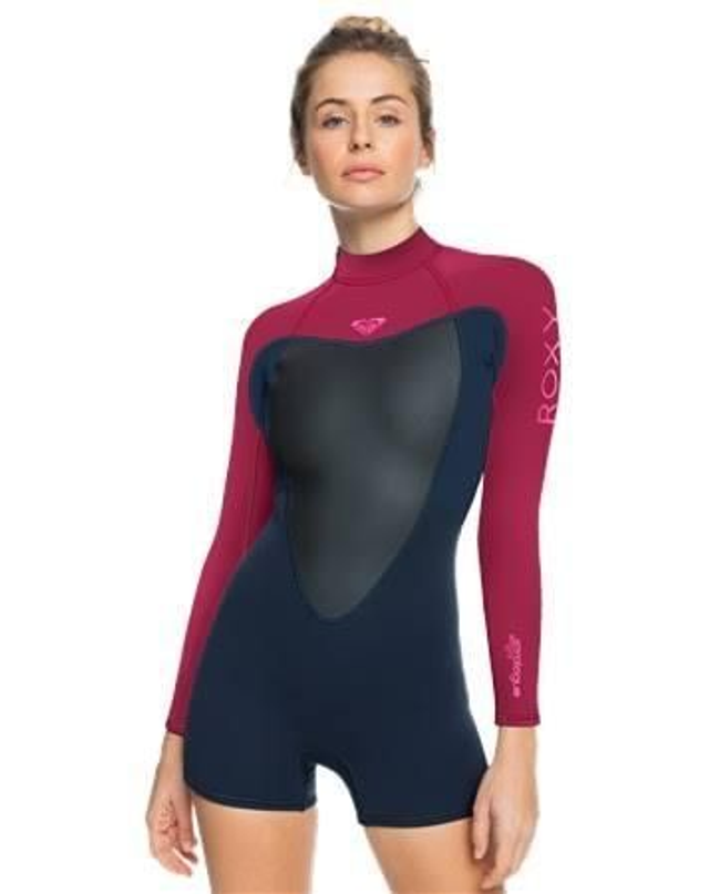 Roxy Prologue Shorty Wetsuit Black/Navy/Maroon 2.2