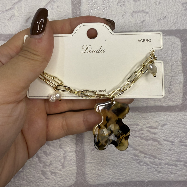 Pulsera osito marrón