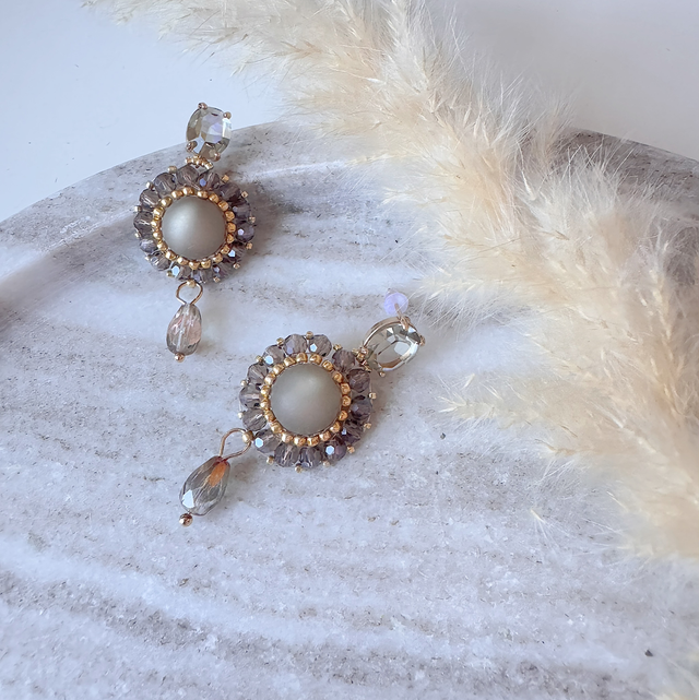 Ohrringe „ELOISE“, handgenäht