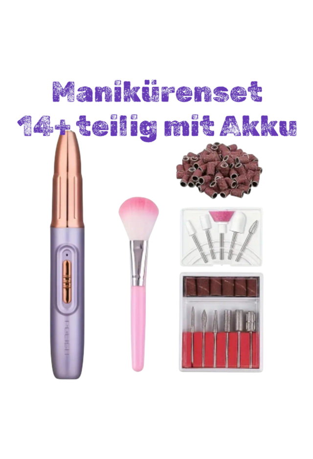 Manikürenset - 14 Teile mit Akku 