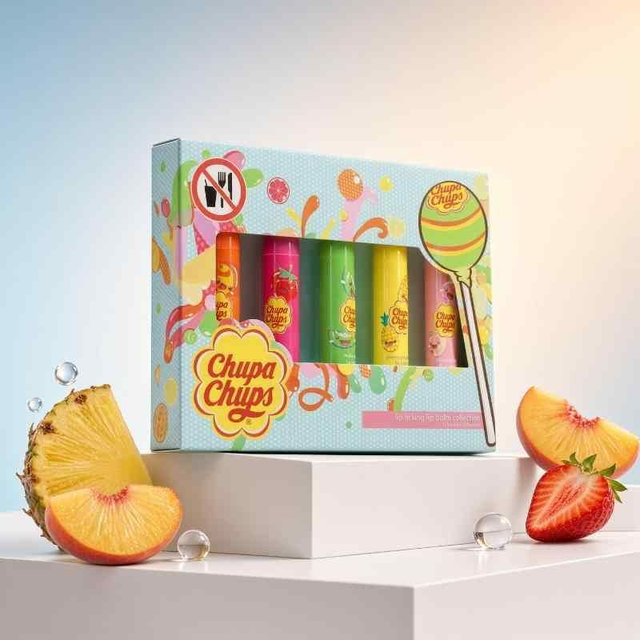 Chupa Chups Lip Licking Lip Balm Collection – 5 Assorted Flavours | Lip Care