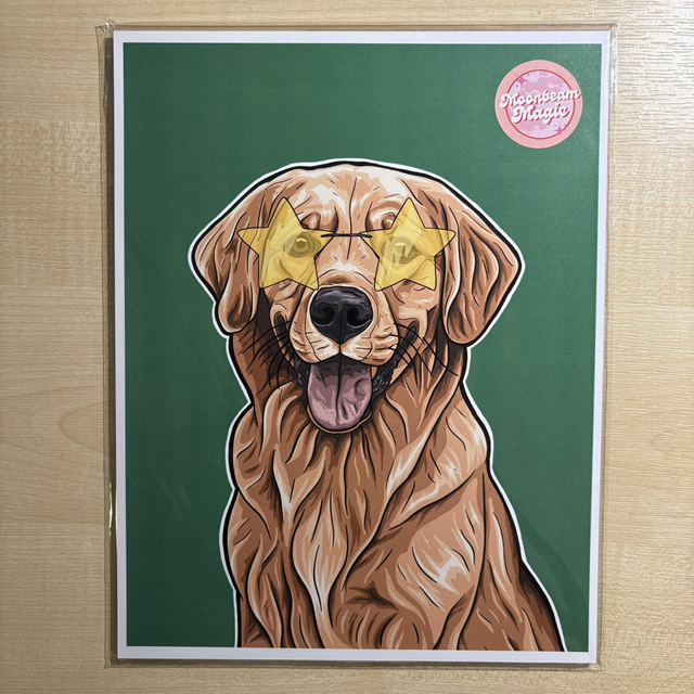 Moonbeam Magic Retriever Print