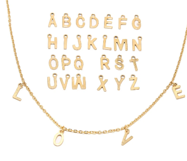 charmes lettres Abelia en acier