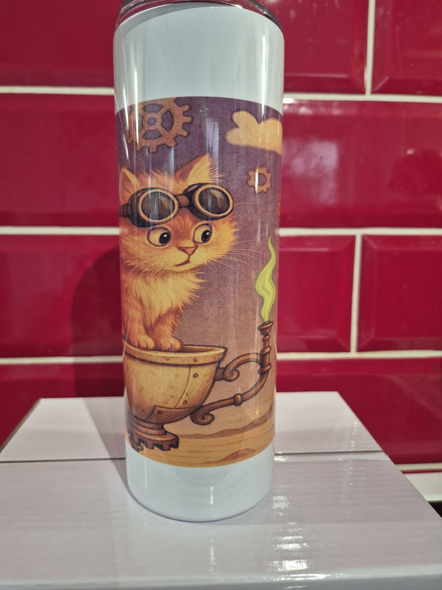 Cute Steampunk ginger cat