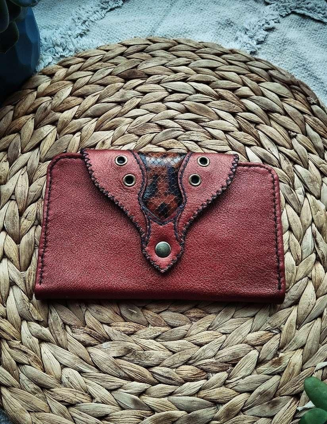 Porte chéquier ••AnneLize•• Rose pailleté 