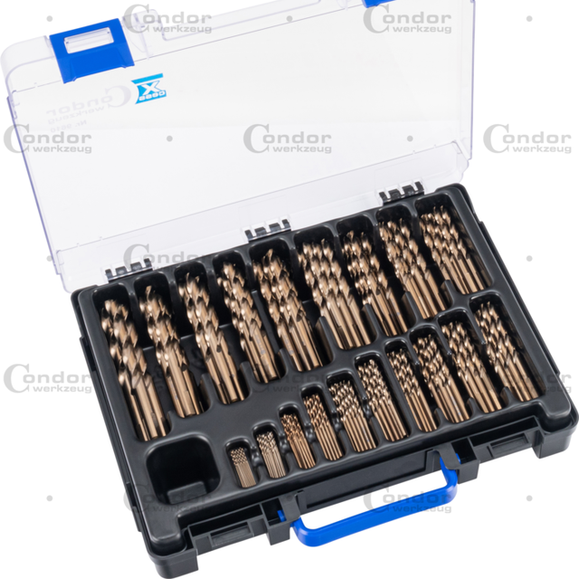 Spiralbohrer-Satz, HSS-E Cobalt 5%, 170-tlg., 1-10 mm
