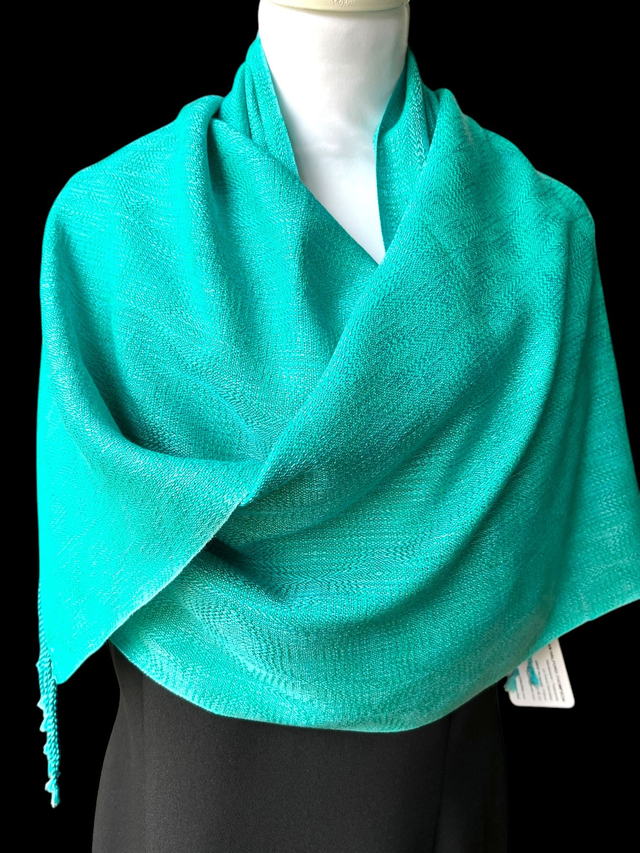 Châle 100% soie, tisser à la main / 100% silk shawl handwoven