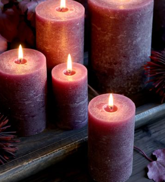Plum Pillar Candle