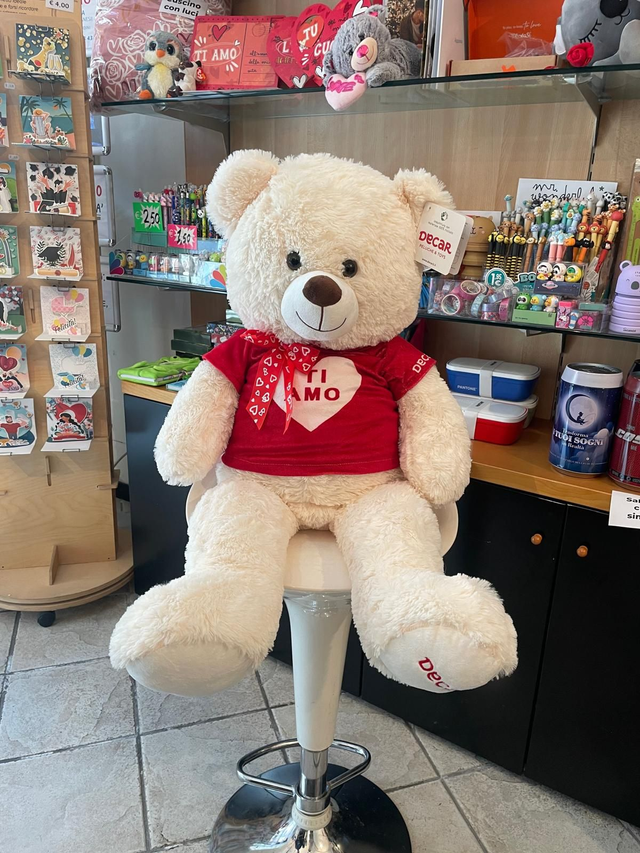 Peluche Orso bianco maglia ti amo rimovibile