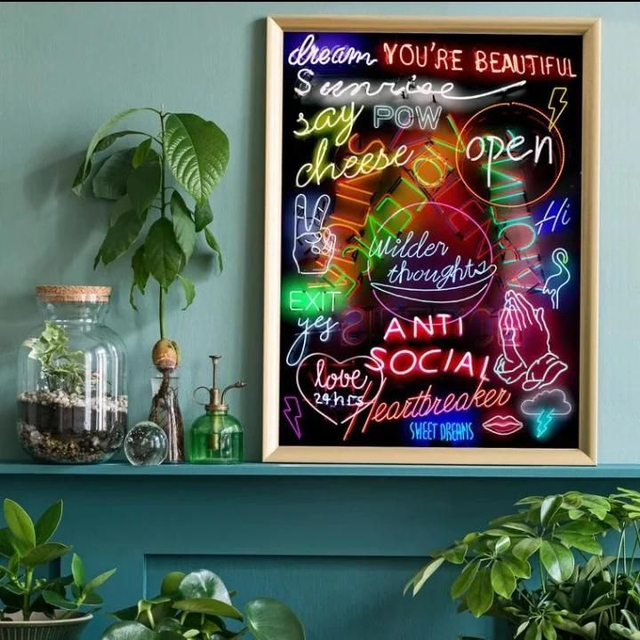 Neon Sign Mashup Print