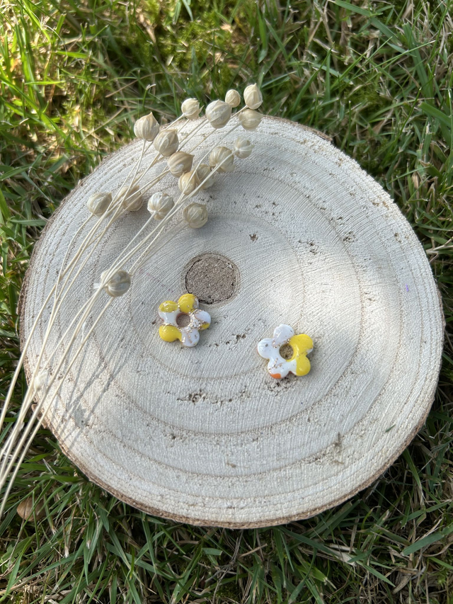 Pampilles Mini Alma trio de blanc, orange et jaune