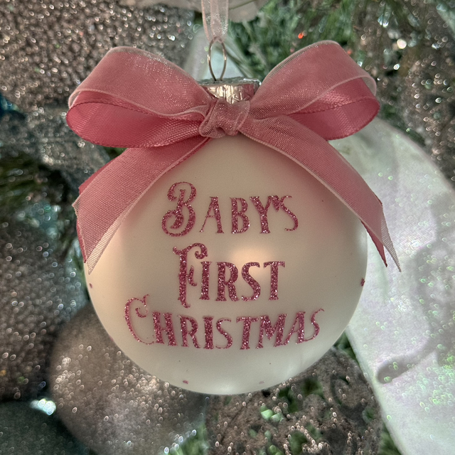 Christmas Glass Bauble (Baby’s First Christmas)