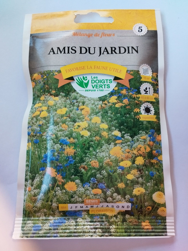 Mélange de fleurs amis du jardin