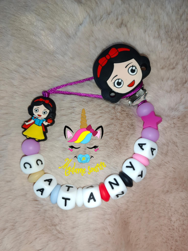 Attache tétine Blan