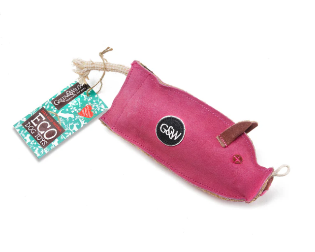 GREEN & WILDS PEGGY THE PIG ECO DOG TOY