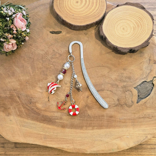 Marque-page Premium Mer rouge &amp; blanc