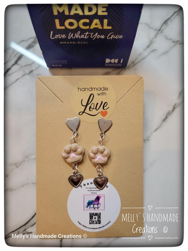 Paw & Heart earrings