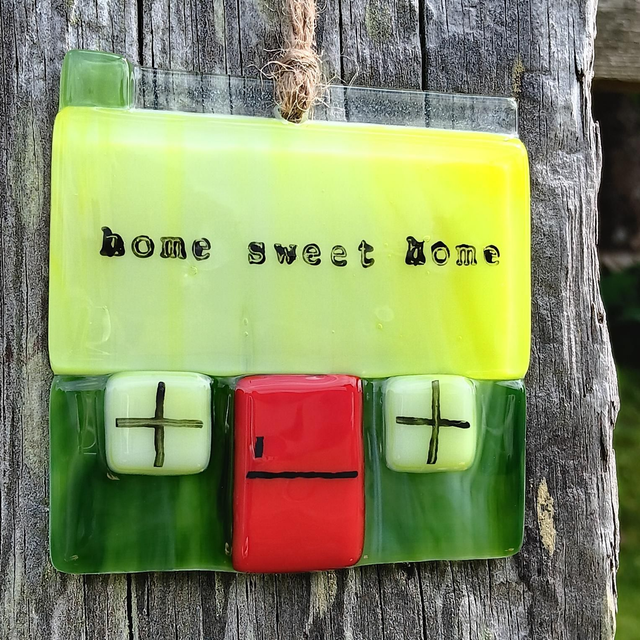 Fused glass Thatched Cottage - &#039;home sweet home&#039;