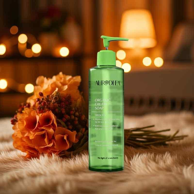Aurodhea Organic Cream Soap – Green Tea 260ML | Nourishing &amp; Hygiene
