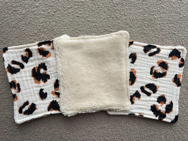 Lingettes lavables en Coton & Coton bambou – 10 x 10 cm