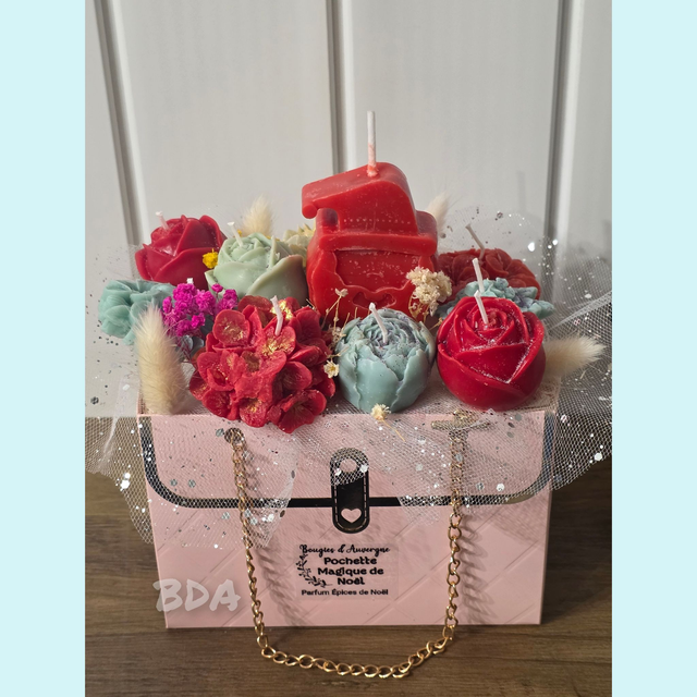 Bouquet de fleurs Pochette magie de noël 