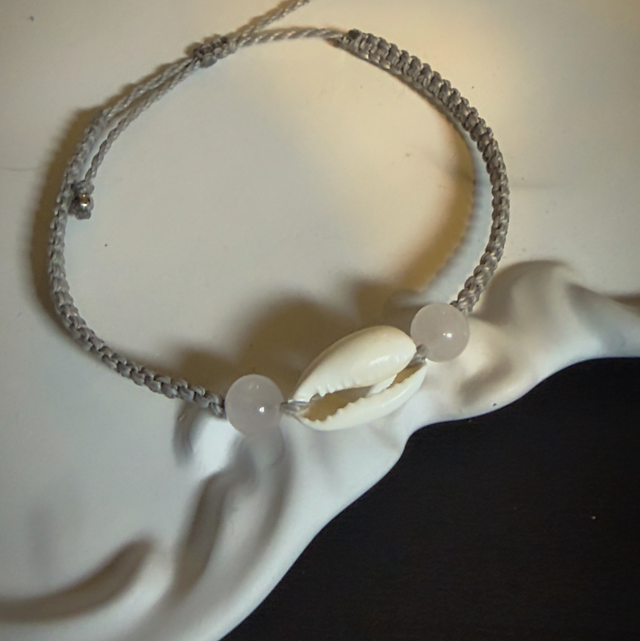 Bracelet classique tissé en pierres de quartz rose