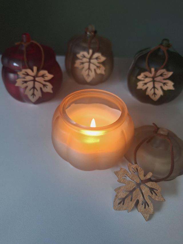Pumpkin shaped candle 