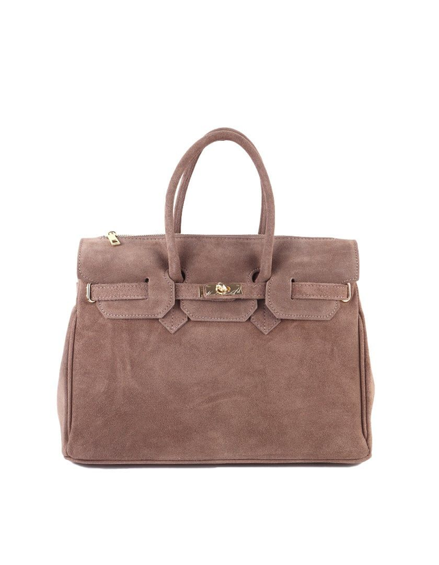 Suede tas Esmee taupe