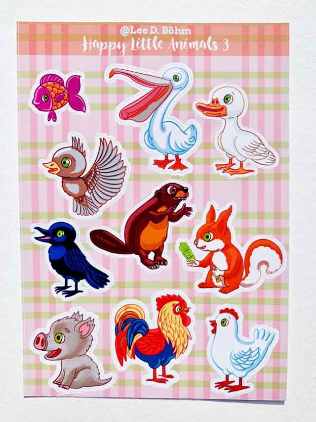 Stickersheet "Happy Little Animals 3" 