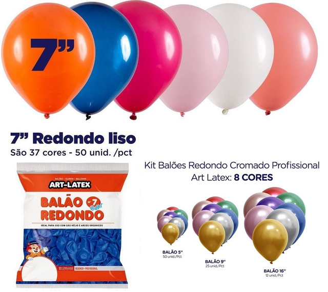 KIT BALÕES PROFISSIONAIS - SIMPLES E METÁLICO (400 UND)