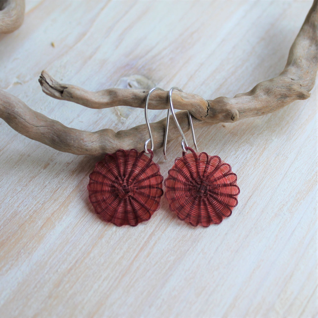 Boucles d'oreilles tissées en crin de cheval