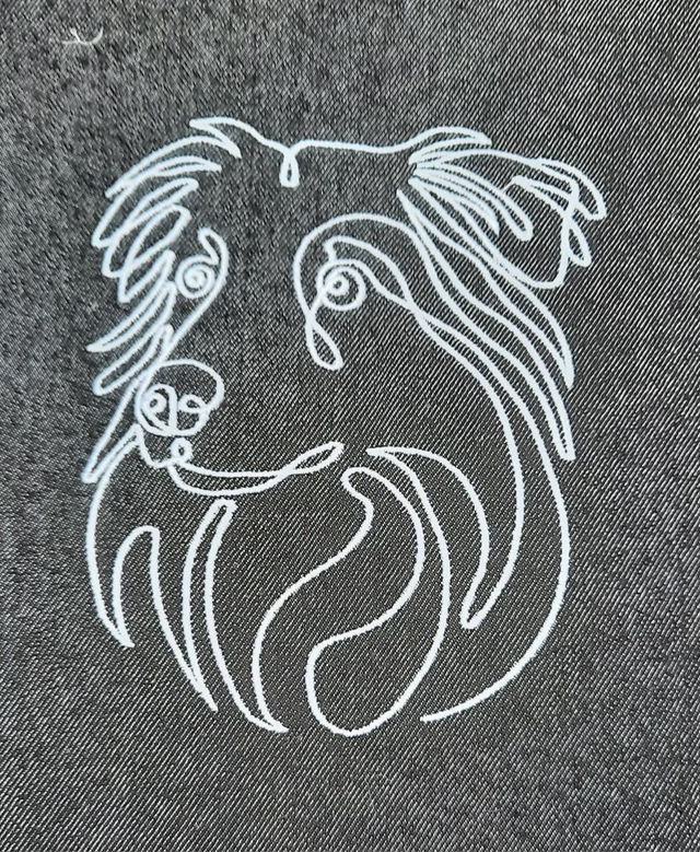 Dog walking bag - line art