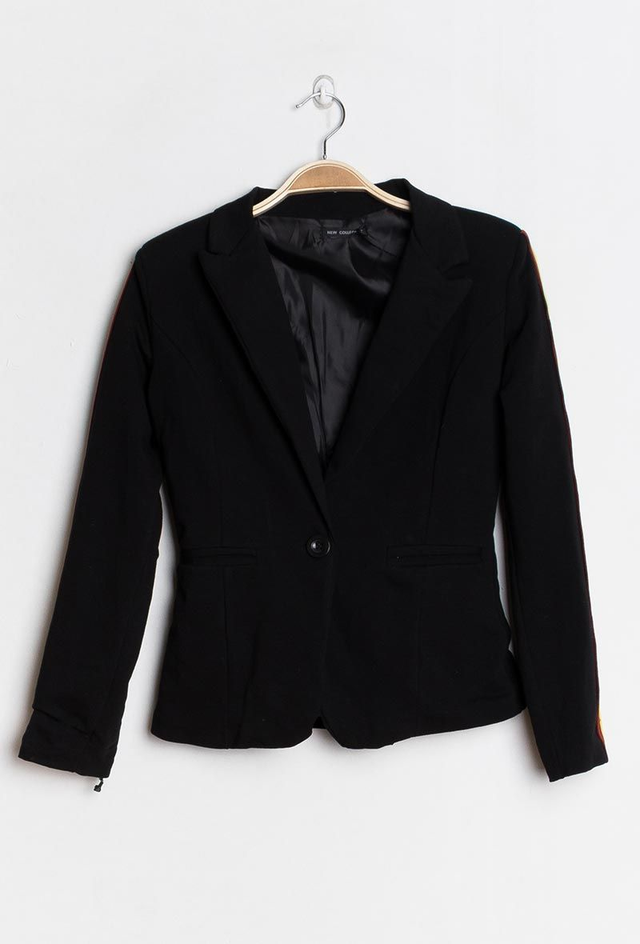 BLAZER NOIR / BANDE COULEUR 