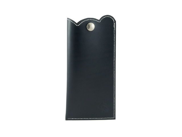 Etui à Lunettes MEGANE Bleu Nuit  Fil Blanc