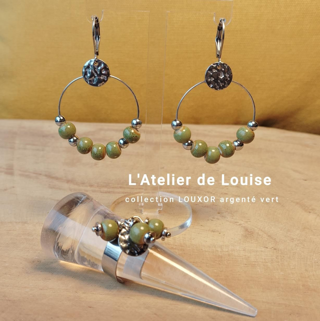 LOUXOR argentée verte