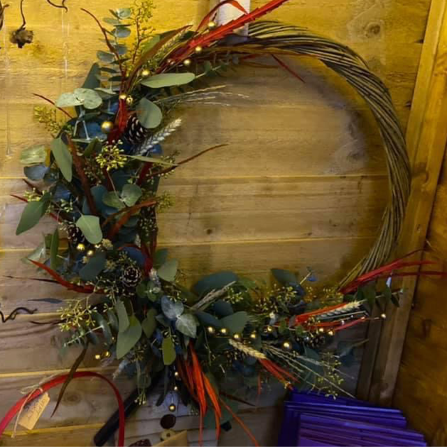 Winter Luxury Half Wreath 