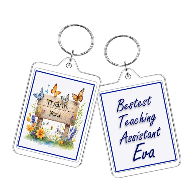 School Out Oblong Key Ring KR09