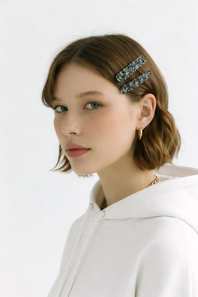 Duo de barrettes - Champagne nocturne 