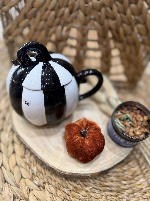 Tasse Citrouille noir &amp; blanche 