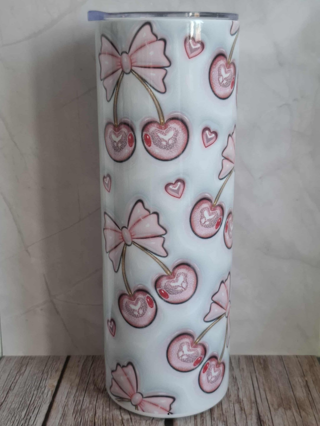 Gourde canette cerise 3d