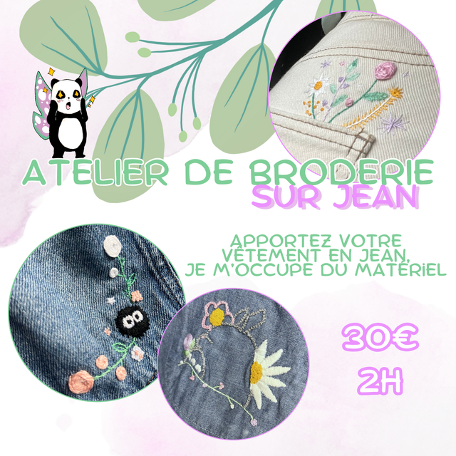 Atelier de Broderie sur Jean