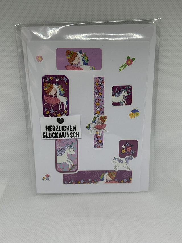 Geburtstagskarte Einhorn 2