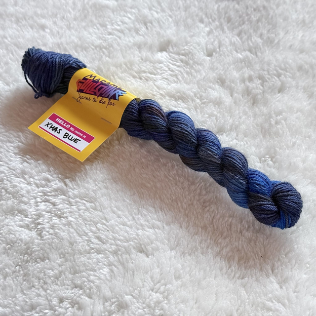 X-Mas Blue — BFL Sock Mini — 20g