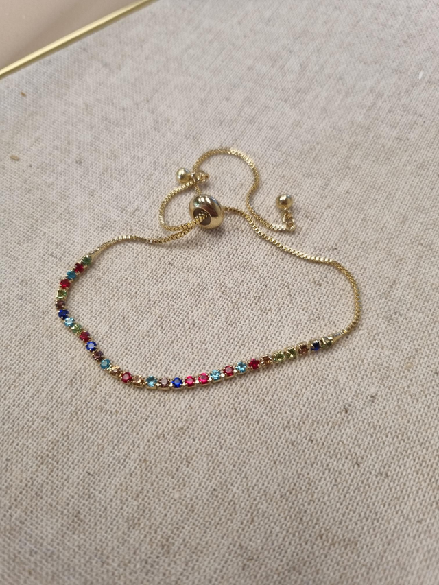 Tennisarmband Rainbow schmal