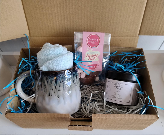 Reactive Glaze Mug, Hot choc &amp; Candle