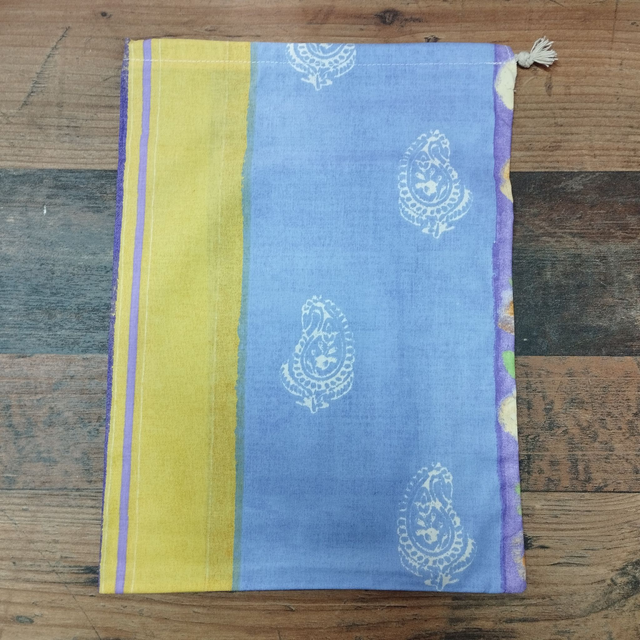 Bariolé bleu et jaune - Hauteur 40 cm x Largueur 26 cm