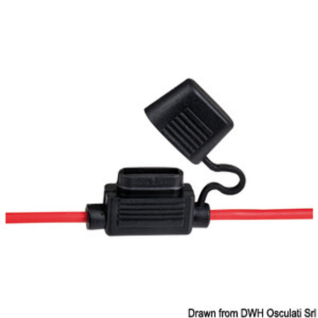 PORTE-FUSIBLE À FICHE ÉTANCHE ÉQUIPÉS DE 2 CÂBLES. 14.115.19